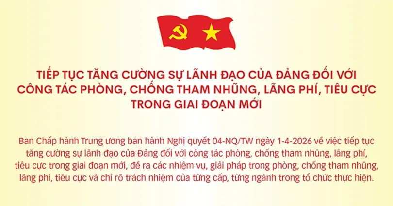 [INFOGRAHICS] Tiếp tục tăng cường sự lãnh đạo của Đảng đối với công tác phòng, chống tham nhũng, lãng phí, tiêu cực trong giai đoạn mới