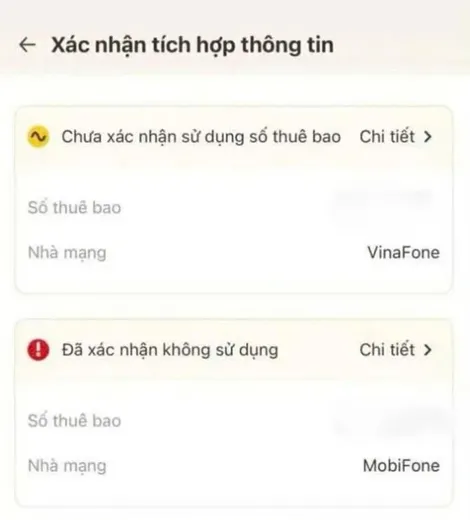 VNeID chưa hiển thị đủ số thuê bao đứng tên chính chủ, người dùng cần làm gì?