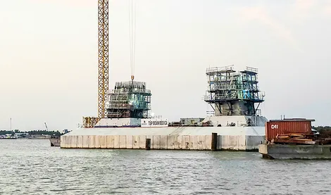 Công trình cầu Đại Ngãi băng băng “về đích”