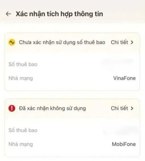 VNeID chưa hiển thị đủ số thuê bao đứng tên chính chủ, người dùng cần làm gì?