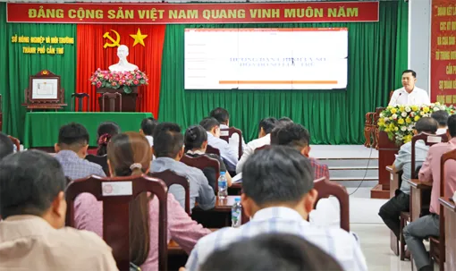 Tập huấn hướng dẫn đồng bộ dữ liệu không gian và cập nhật chỉnh lý biến động thường xuyên hồ sơ địa chính