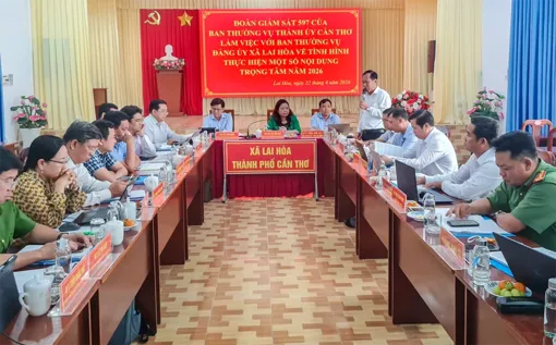 Đoàn Giám sát số 597 của Ban Thường vụ Thành ủy Cần Thơ làm việc tại xã Lai Hòa và phường Vĩnh Phước