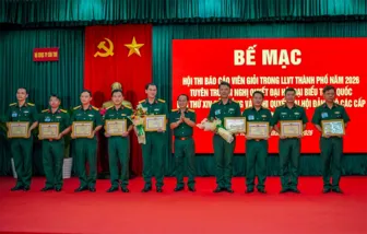 Bế mạc Hội thi Báo cáo viên giỏi trong lực lượng vũ trang TP Cần Thơ năm 2026