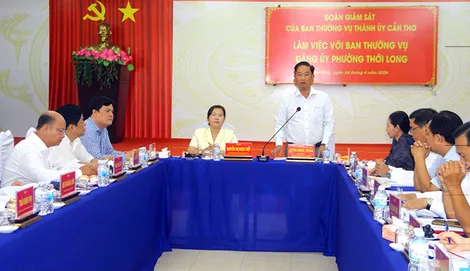 Đoàn Giám sát số 593 của Ban Thường vụ Thành ủy làm việc tại phường Thới Long