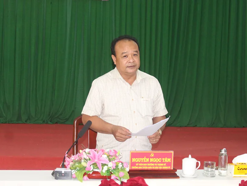 Đoàn Giám sát số 600 của Ban Thường vụ Thành ủy Cần Thơ làm việc tại xã Tân Thạnh