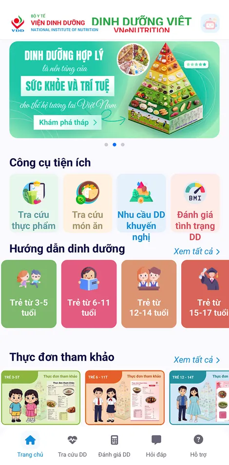Hướng dẫn cộng đồng thực hành ăn uống khoa học