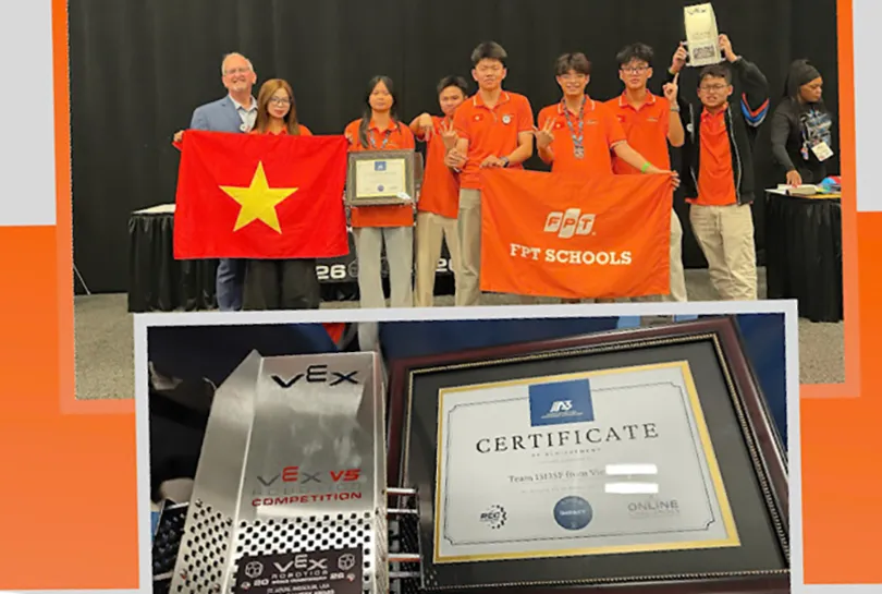 Học sinh FPT School Cần Thơ đoạt giải kỹ thuật danh giá tại chung kết Robotics thế giới 2026