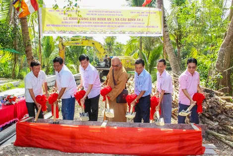 Khởi công xây dựng cầu Bình An 1 và Bình An 2, xã Mỹ Hương