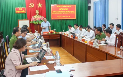 Đoàn Giám sát của Ban Thường vụ Thành ủy làm việc với xã Đại Ngãi