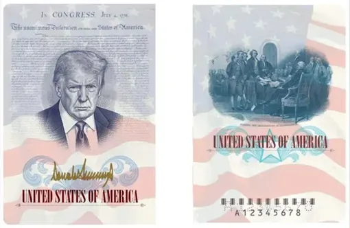Mỹ sẽ phát hành giới hạn hộ chiếu in hình Tổng thống Trump