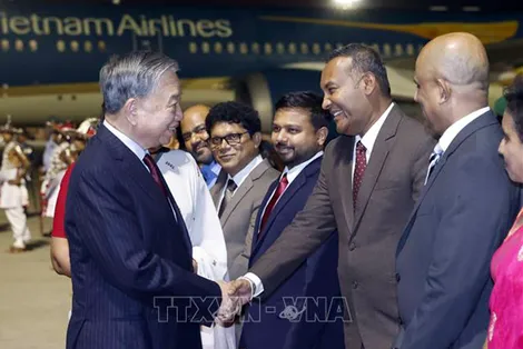 Tổng Bí thư, Chủ tịch nước Tô Lâm bắt đầu thăm cấp Nhà nước Sri Lanka