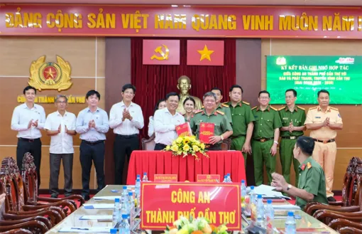 Công an TP Cần Thơ ký biên bản ghi nhớ hợp tác tuyên truyền với Báo và Phát thanh, Truyền hình Cần Thơ