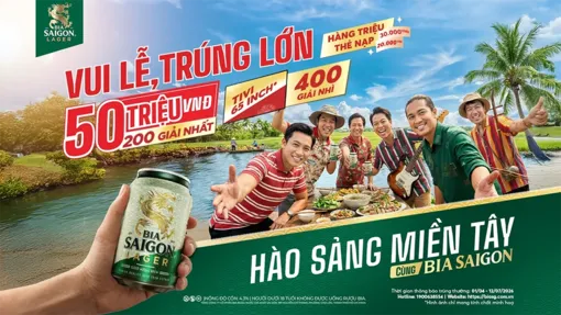 Bia Saigon lan toả chất hào sảng miền Tây qua chương trình khuyến mãi trúng lớn đến 50 triệu