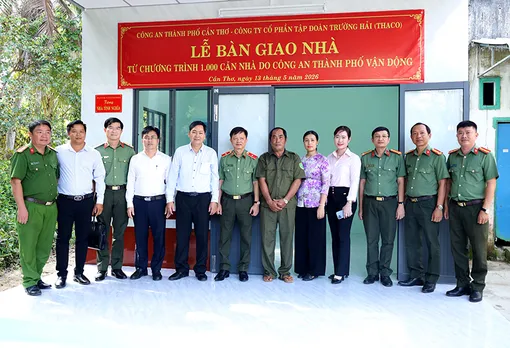 Công an TP Cần Thơ bàn giao nhà trong Chương trình hỗ trợ 1.000 căn nhà