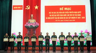 Quân khu 9 bế mạc Hội thi Báo cáo viên giỏi năm 2026