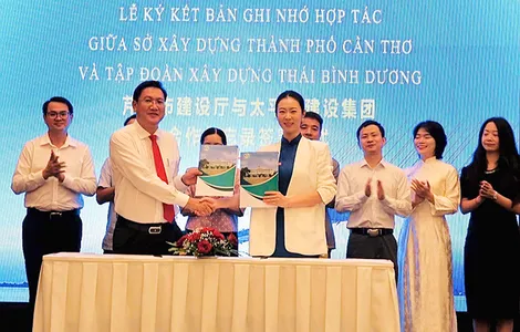 Sở Xây dựng TP Cần Thơ ký ghi nhớ hợp tác với Tập đoàn Xây dựng Thái Bình Dương