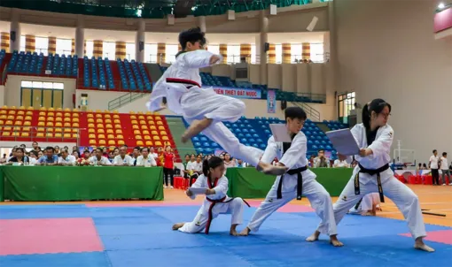 Môn Taekwondo áp dụng giáp điện tử K2 tại Đại hội Thể thao toàn quốc 2026