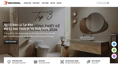 Các loại bồn cầu TOTO chính hãng bán chạy tại TOTO bán lẻ tại kho