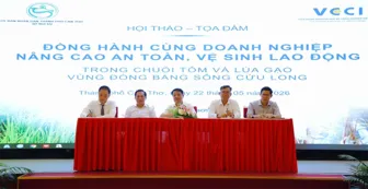 Đồng hành cùng doanh nghiệp nâng cao an toàn, vệ sinh lao động trong chuỗi tôm và lúa gạo vùng ĐBSCL