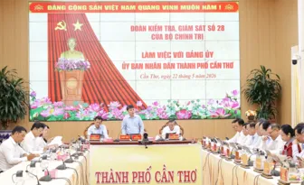 Đoàn kiểm tra, giám sát của Bộ Chính trị làm việc với Đảng ủy UBND TP Cần Thơ