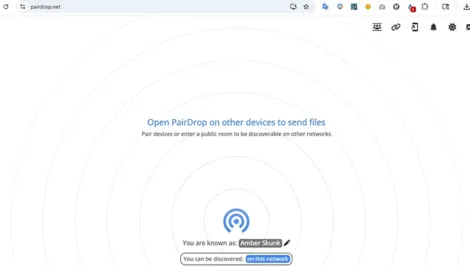 Gửi tập tin trực tiếp giữa mọi thiết bị với Pairdrop