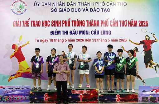 Sôi nổi cuộc tranh tài môn Cầu lông Giải thể thao học sinh phổ thông TP Cần Thơ 2026