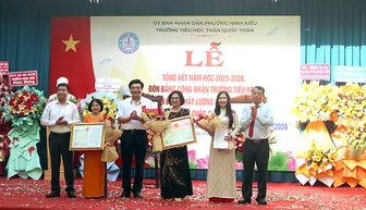 Trường Tiểu học Trần Quốc Toản đạt kiểm định chất lượng giáo dục cấp độ 2 và đạt chuẩn quốc gia mức độ 1
