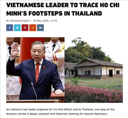 Báo Thái Lan nhấn mạnh ý nghĩa lịch sử chuyến thăm Udon Thani của Tổng Bí thư, Chủ tịch nước Tô Lâm