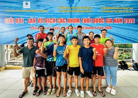 Bơi Cần Thơ đoạt 4 HCV Giải các nhóm tuổi quốc gia