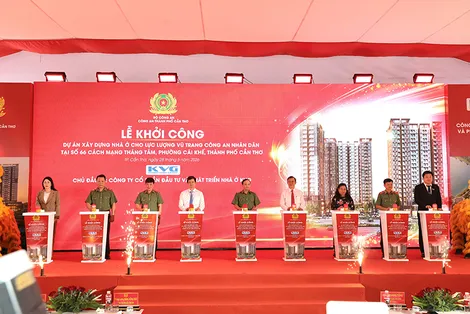 Khởi công Dự án nhà ở dành cho lực lượng vũ trang Công an nhân dân tại TP Cần Thơ