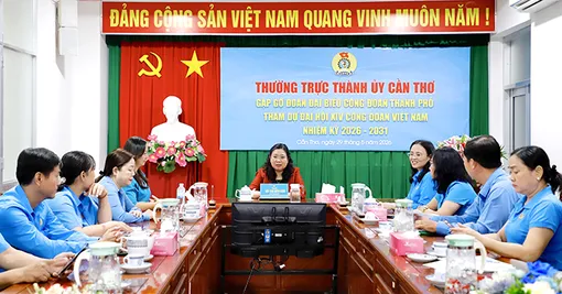 Lãnh đạo Thành ủy gặp gỡ đoàn đại biểu dự Đại hội XIV Công đoàn Việt Nam