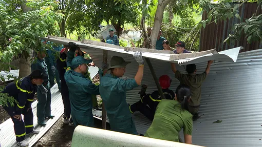Đề phòng mưa giông, gây thiệt hại tài sản, tính mạng người dân