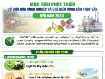 Mục tiêu phát triển cơ giới hóa nông nghiệp và chế biến nông lâm thủy sản đến năm 2030
