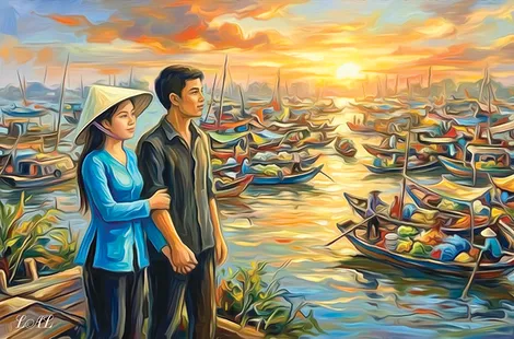 Lên bờ...