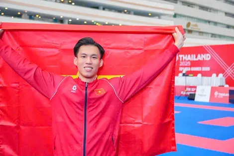 VĐV Võ Văn Hiền tham dự Giải Karate châu Á