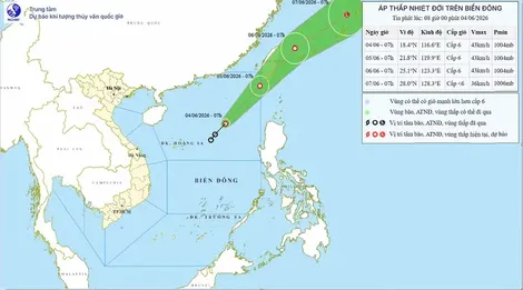 Tin mới nhất về áp thấp nhiệt đới đầu tiên năm 2026 xuất hiện trên biển Đông