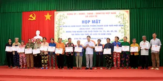 Xã Liêu Tú họp mặt mừng thọ người cao tuổi