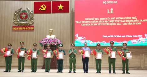 Công an TP Cần Thơ được Thủ tướng Chính phủ khen về thành tích xuất sắc trong đấu tranh với tội phạm ma túy xuyên quốc gia