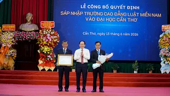 Phó Thủ tướng Chính phủ Lê Tiến Châu dự lễ công bố quyết định sáp nhập Trường Cao đẳng Luật miền Nam vào Đại học Cần thơ
