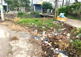 Cần dọn dẹp rác dọc tuyến đường Lý Thánh Tông