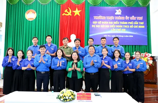 Thường trực Thành ủy gặp gỡ đoàn đại biểu TP Cần Thơ dự Đại hội đại biểu toàn quốc Đoàn TNCS Hồ Chí Minh lần thứ XIII