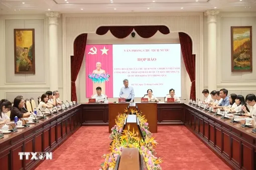 Họp báo công bố Lệnh của Chủ tịch nước về 2 Pháp lệnh
