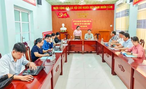 Kiểm tra công tác kiểm soát thủ tục hành chính tại xã Mỹ Phước