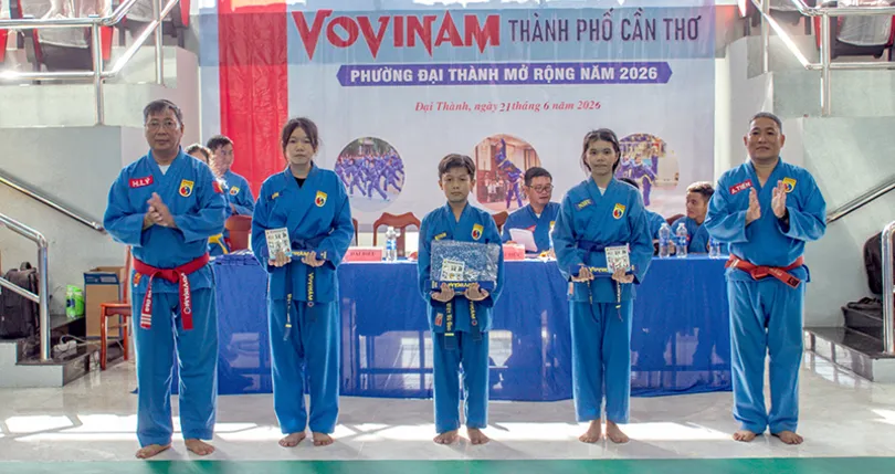 125 võ sinh tham gia kỳ thi thăng cấp sơ đẳng Vovinam