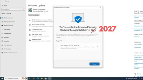 Microsoft gia hạn hỗ trợ Windows 10 đến tháng 10-2027 - Những điều cần biết