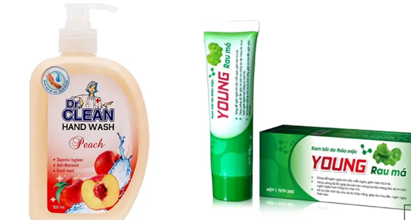 Đình chỉ lưu hành, thu hồi sữa rửa tay Dr.Clean và kem bôi da Young rau má