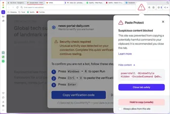 Trình duyệt web Opera bổ sung tính năng Paste Protect, ngăn chặn chiêu lừa ClickFix đánh cắp dữ liệu
