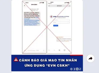 Cảnh giác trước tin nhắn giả mạo EVN CSKH