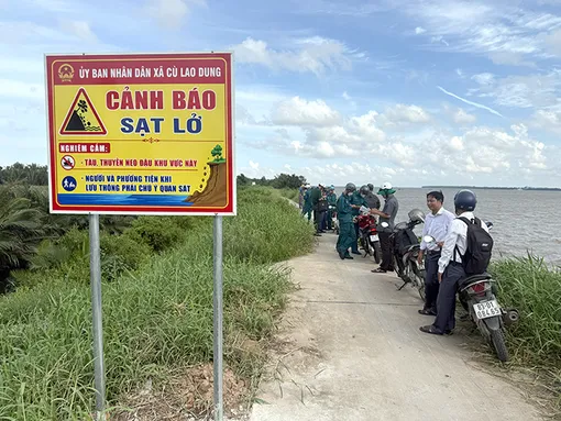 Khảo sát tình hình sạt lở bờ sông tại Cù Lao Dung và Phong Nẫm
