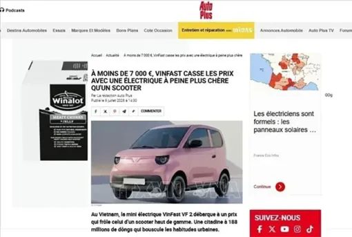 Xe điện Việt Nam gây chú ý trên báo Pháp